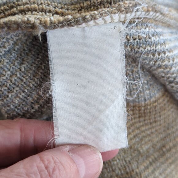 Vintage Janzen Sweater XL Brown Gray Sweater Geometric Diamond Pattern Knit - Picture 7 of 15